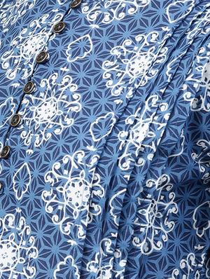 Pleated button detail maxi dress - 15803580 - Standard Image - 4