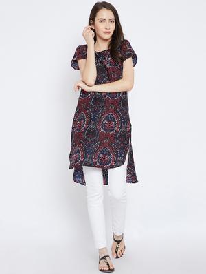digital printed high-low kurti - 15803761 - Standard Image - 4