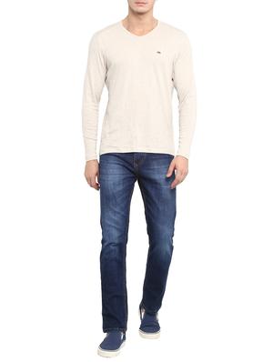 blue cotton washed jeans - 15804849 - Standard Image - 4