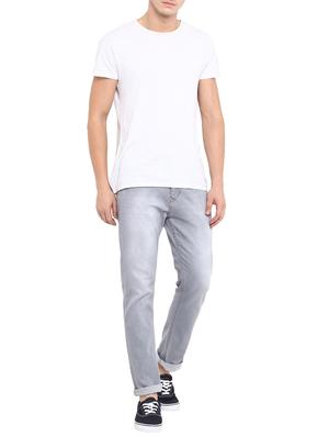 grey cotton washed jeans - 15804851 - Standard Image - 4