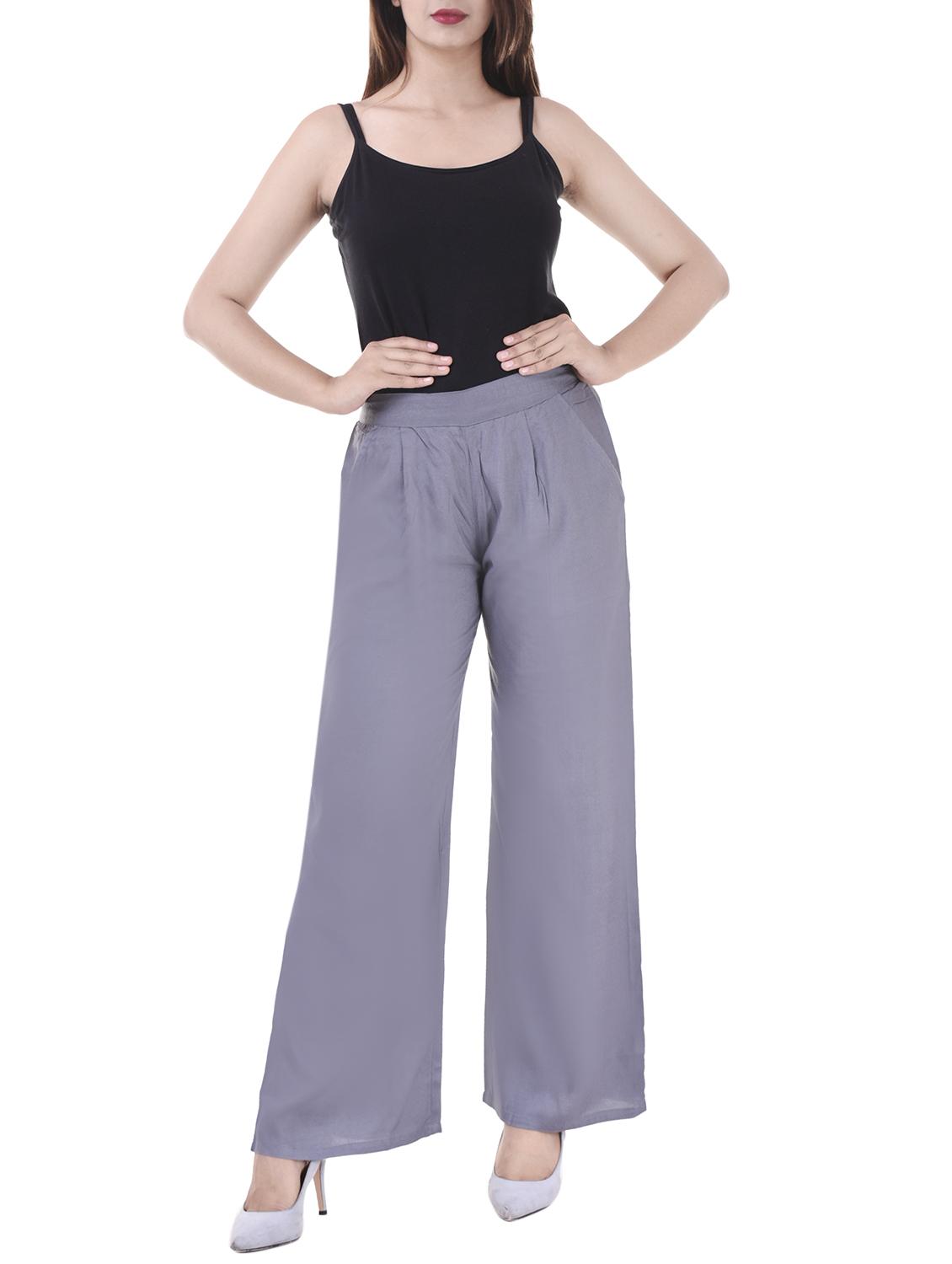 Pleated front elasticated back palazzo - 15805462 - Zoom Image - 4