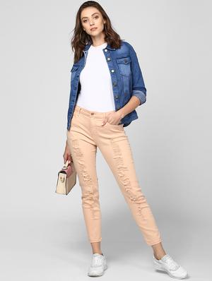 pocket detail button up denim jacket - 15806223 - Standard Image - 4
