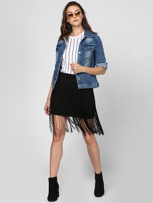 pocket detail button up denim jacket - 15806224 - Standard Image - 4