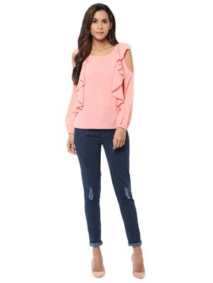cold shoulder ruffle top - 15807600 - Standard Image - 4