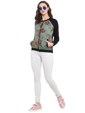 floral sage bomber jacket - 15809475 - Standard Image - 4