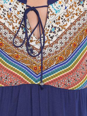 blue viscose aline kurti - 15810542 - Standard Image - 4
