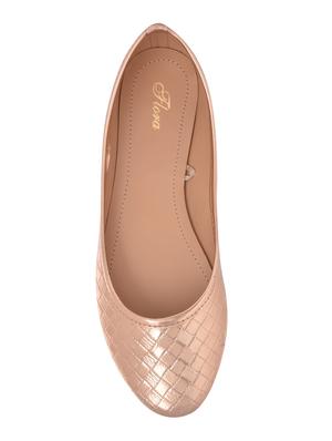 gold slip on ballerinas - 15810593 - Standard Image - 4