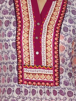 floral printed straight kurta - 15810632 - Standard Image - 4