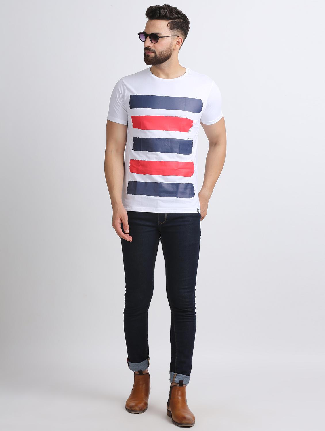 white printed t-shirt - 15811053 - Zoom Image - 4