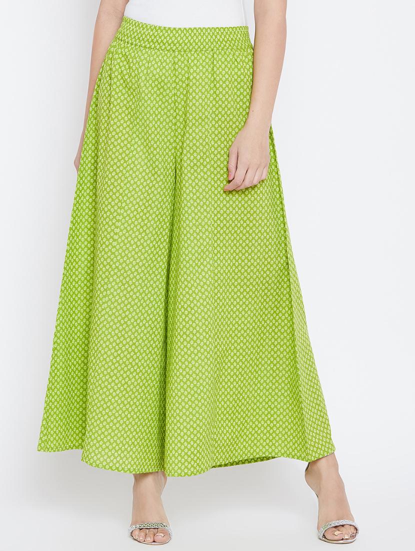printed tiered kurta with palazzo set - 15811549 - Zoom Image - 4