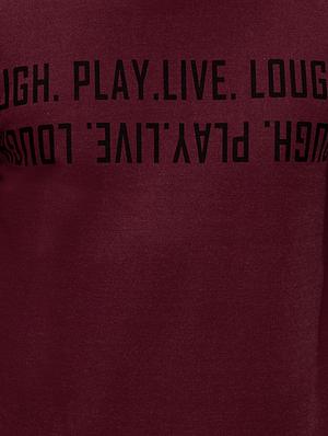 maroon cotton chest print t-shirt - 15812445 - Standard Image - 4