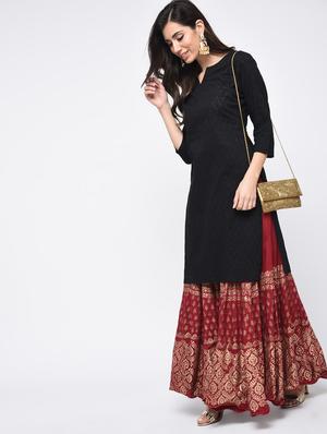foil printed flared palazzo - 15812915 - Standard Image - 4