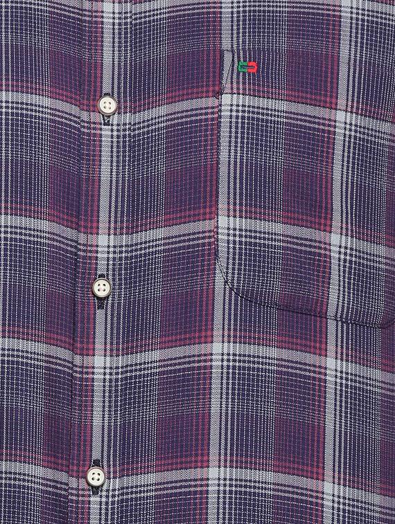 purple checkered casual shirt - 15814428 - Zoom Image - 4