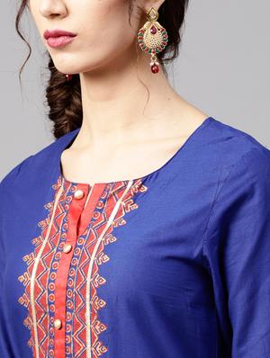 printed straight kurta - 15814660 - Standard Image - 4