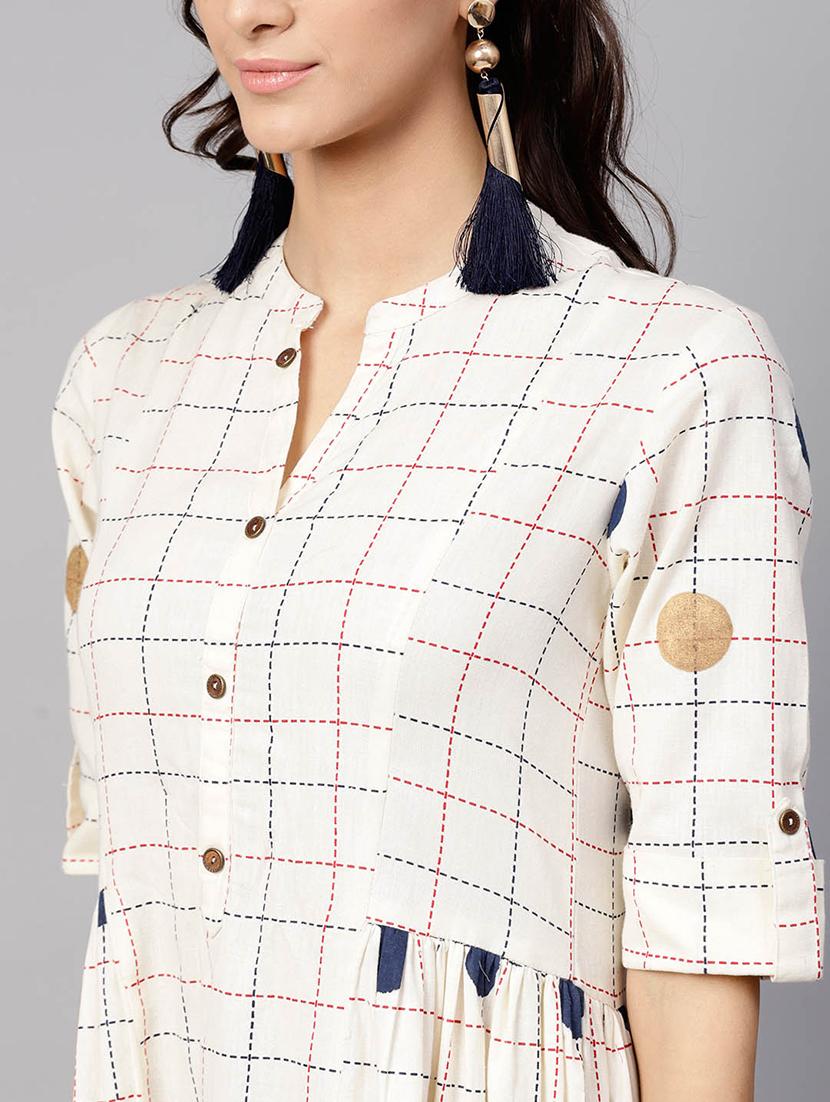 geometric print a-line dress - 15814670 - Zoom Image - 4