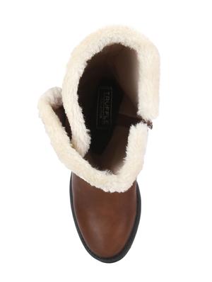 tan zipper calf boots - 15814810 - Standard Image - 4