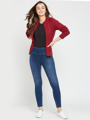 Raglan sleeved maroon pullover - 15814961 - Standard Image - 4