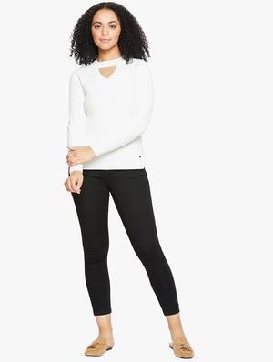 Ribbed key hole neck pullover - 15814969 - Standard Image - 4