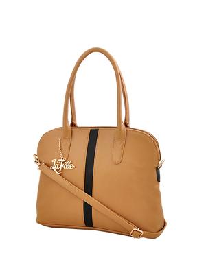 tan leatherette (pu) combo handbag - 15815178 - Standard Image - 4