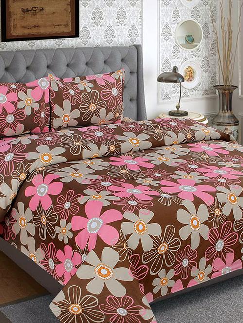 cotton double bedsheet with 2 pillow covers - 15815499 - Very Small Image - 1
