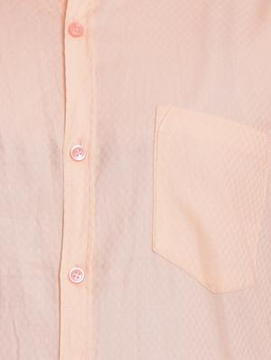 peach cotton casual shirt - 15815694 - Standard Image - 4