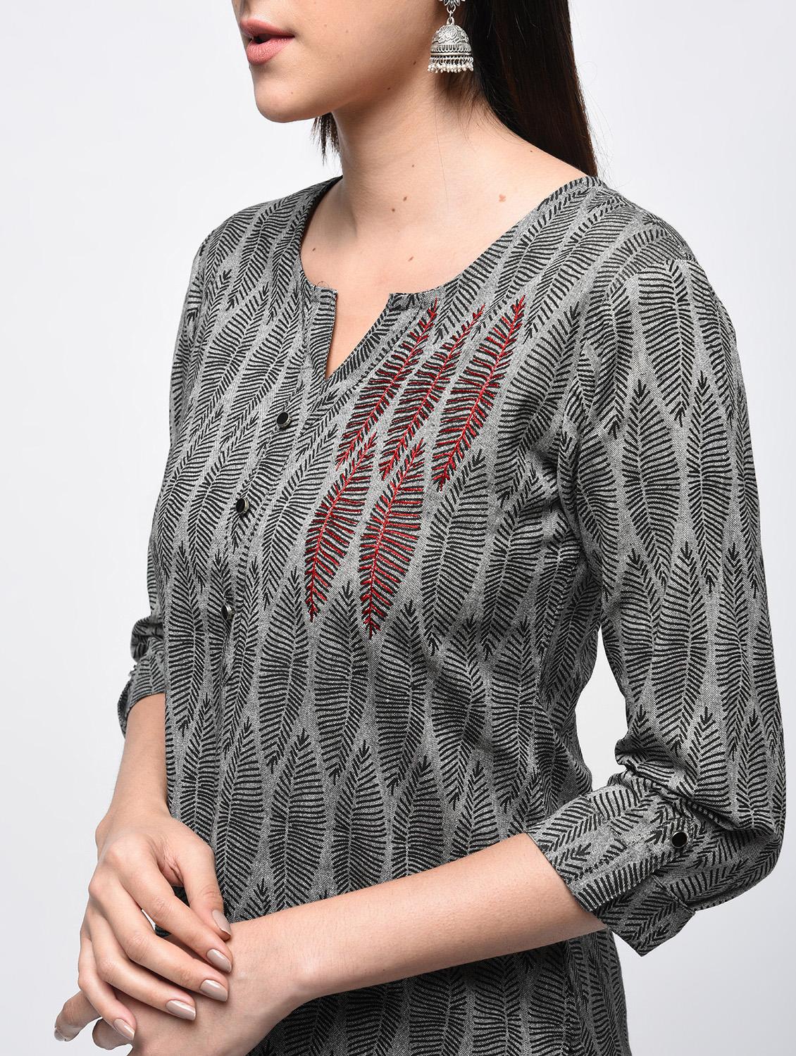 kaantha straight kurti - 15817029 - Zoom Image - 4