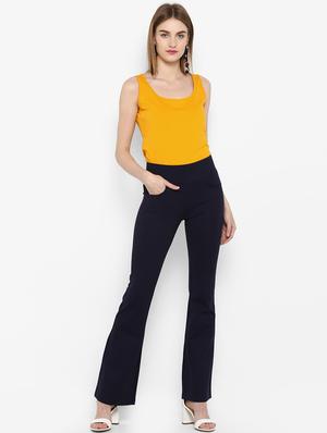 navy flared hem jeggings - 15817370 - Standard Image - 4
