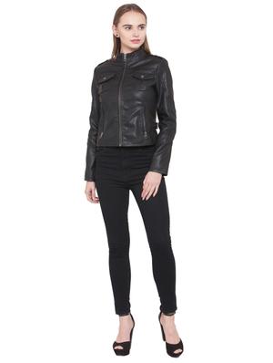 patch pocket detail biker jacket - 15817679 - Standard Image - 4