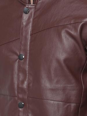 red leatherette biker jacket - 15817827 - Standard Image - 4
