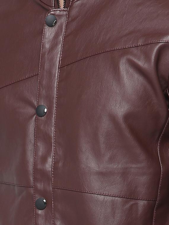 red leatherette biker jacket - 15817827 - Zoom Image - 4