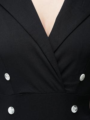 faux button detail full leg jumpsuit - 15822112 - Standard Image - 4
