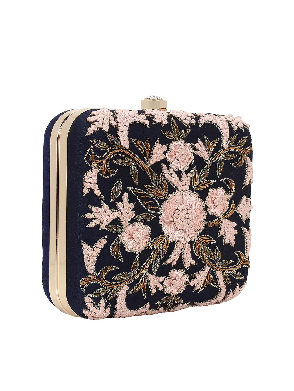 blue velvet box clutch - 15822450 - Zoom Image - 4