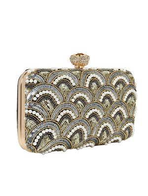 black velvet minaudiere clutch - 15822451 - Standard Image - 4