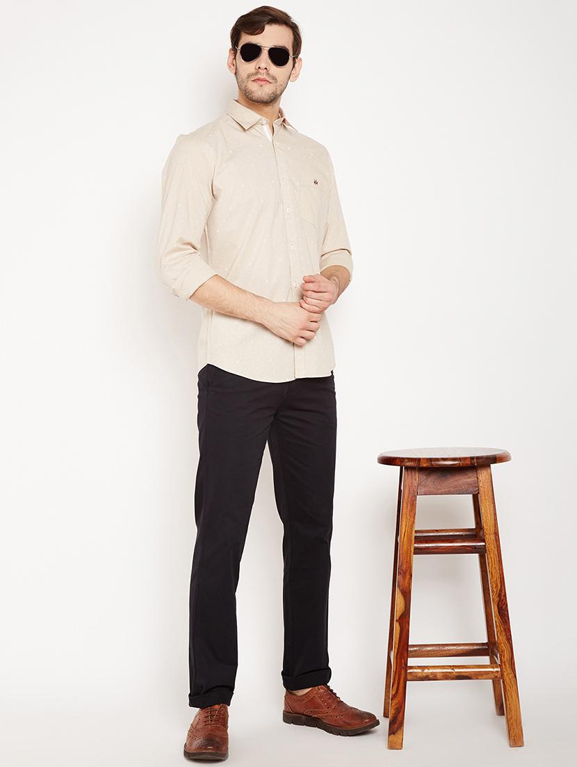 beige printed casual shirt - 15822776 - Zoom Image - 4