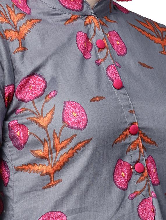 Printed kurta with sharara set - 15823589 - Zoom Image - 4