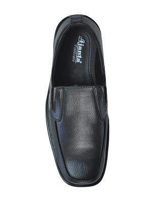 black leather formal slip ons - 15823913 - Standard Image - 4