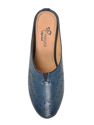 blue slip on mules wedges - 15824119 - Standard Image - 4