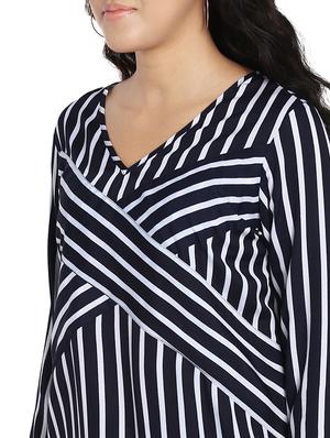 navy striped top - 15824349 - Standard Image - 4