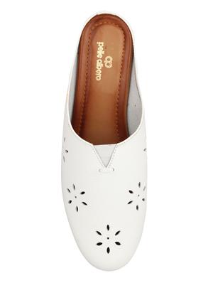 white slip on mules - 15824854 - Standard Image - 4
