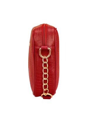 red leatherette (pu) regular sling bag - 15825993 - Standard Image - 4