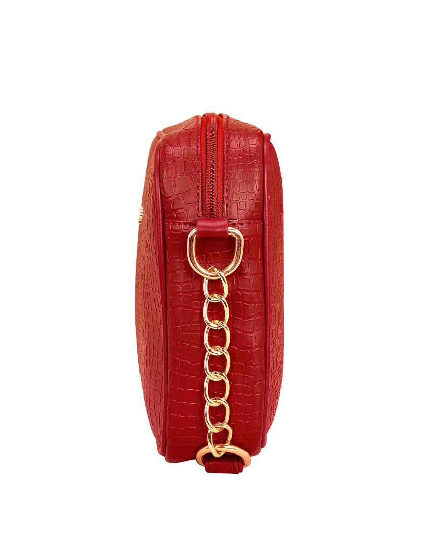 red leatherette (pu) regular sling bag - 15825993 - Zoom Image - 4