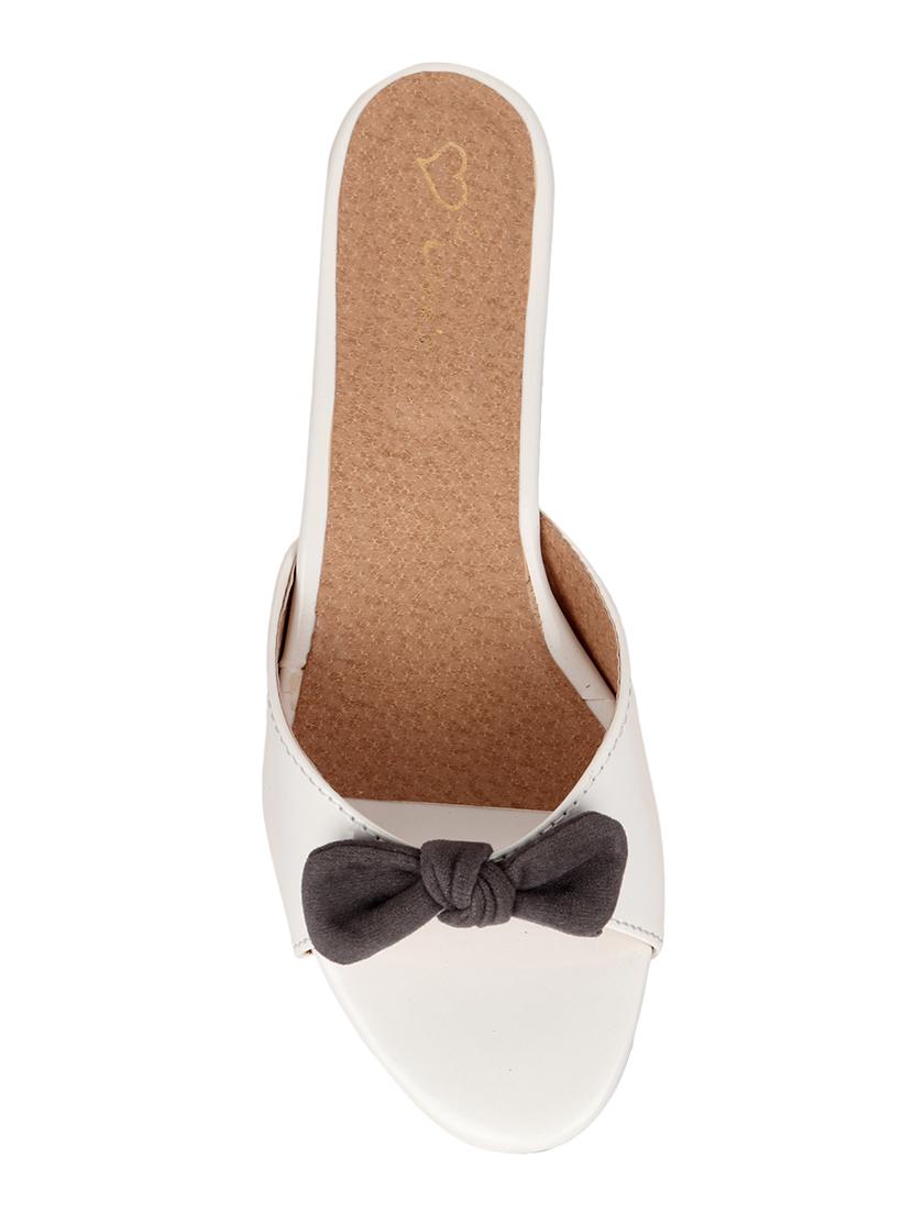 white slip on sandals - 15826416 - Zoom Image - 4