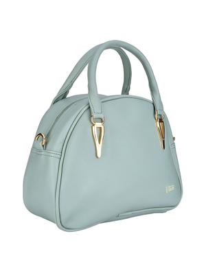 blue leatherette (pu) regular handbag - 15829690 - Standard Image - 4