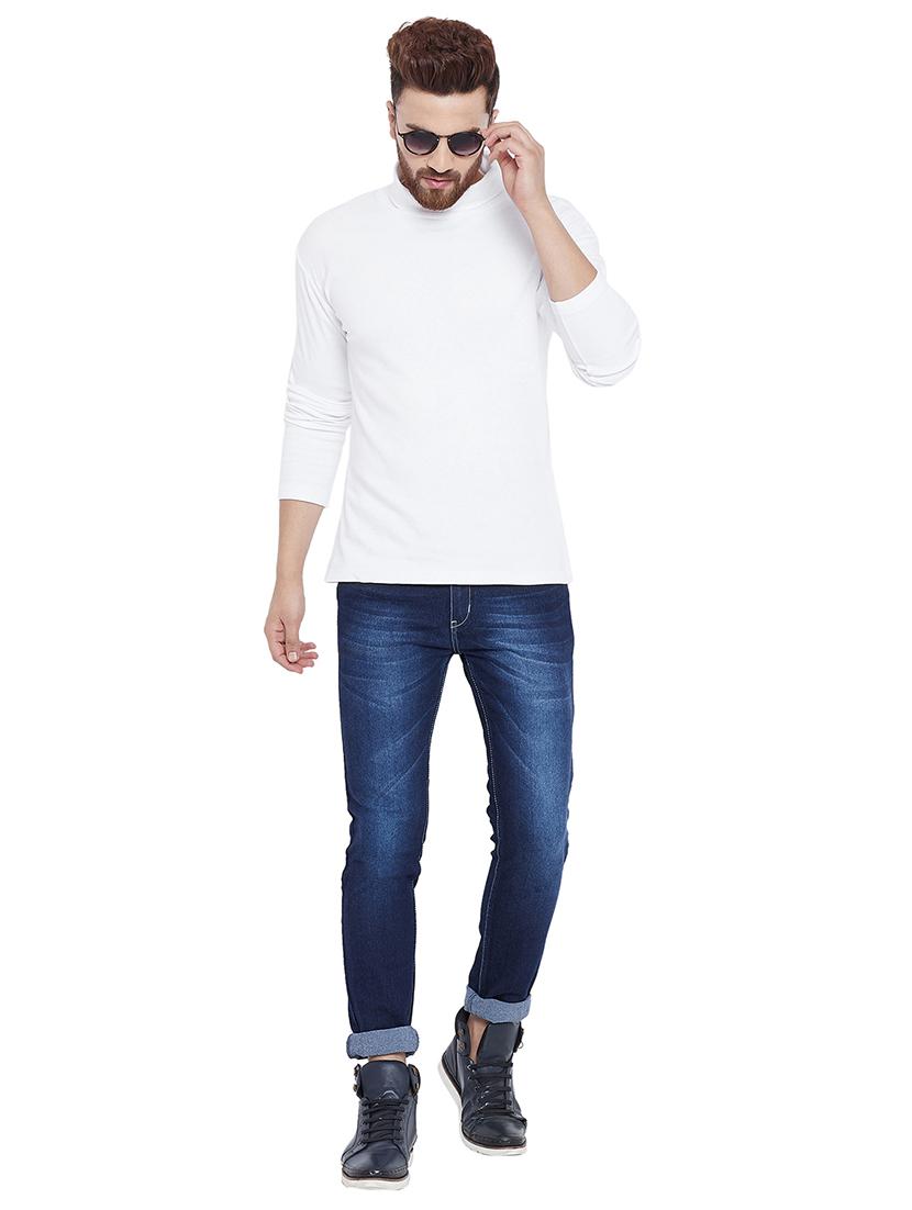 solid white turtle neck t-shirt - 15831014 - Zoom Image - 4