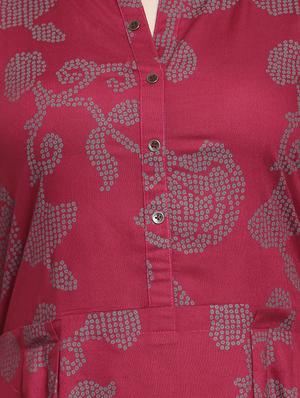 printed a-line kurta - 15832367 - Standard Image - 4