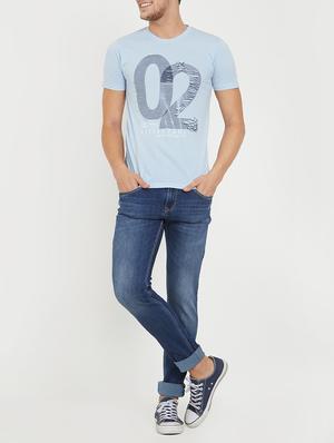 blue cotton washed jeans - 15832958 - Standard Image - 4