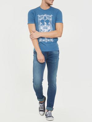 blue cotton washed jeans - 15832960 - Standard Image - 4