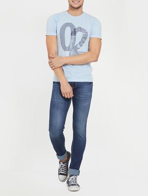 blue cotton washed jeans - 15832966 - Standard Image - 4