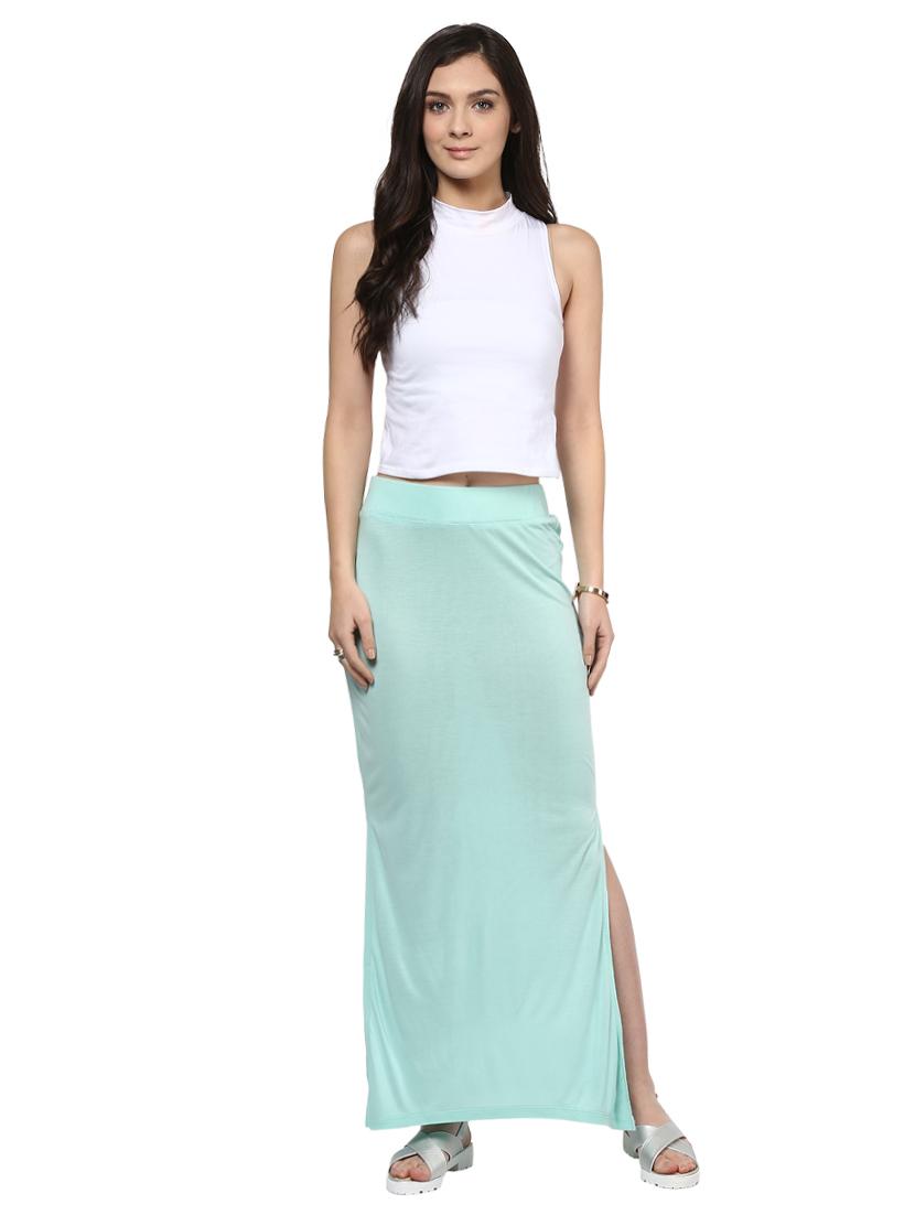 side slit straight skirt - 15835227 - Zoom Image - 4