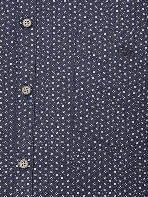 blue printed casual shirt - 15837825 - Standard Image - 4